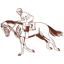 Horses Embroidery Design 7